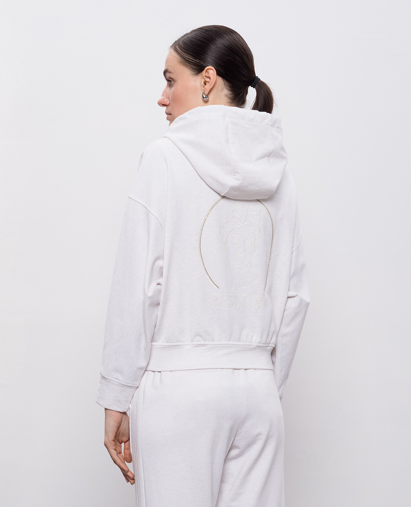 

White melange sports jacket Peserico