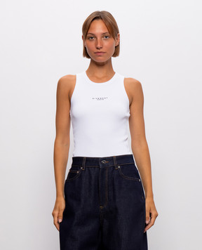 Givenchy White ribbed T-shirt BW70FPP7BR