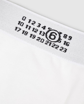 Maison Margiela MM6 White briefs with emblem MKL840060