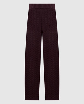 Agnona Burgundy cashmere sweatpants K7120106K080Q