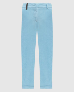 Peserico Blue corduroy pants P04763T303277
