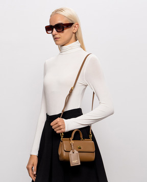 Dolce&Gabbana Brown leather bag My Sicily BB7864B7321