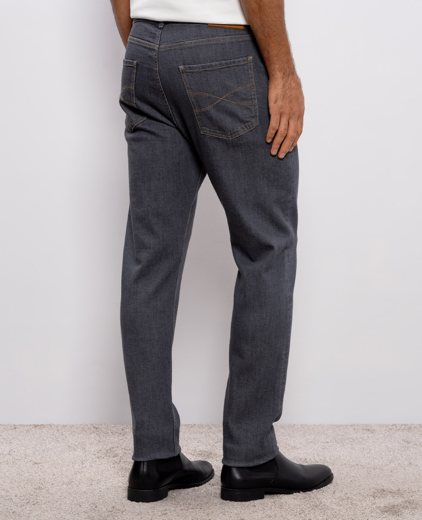 

Grey jeans with logo Brunello Cucinelli