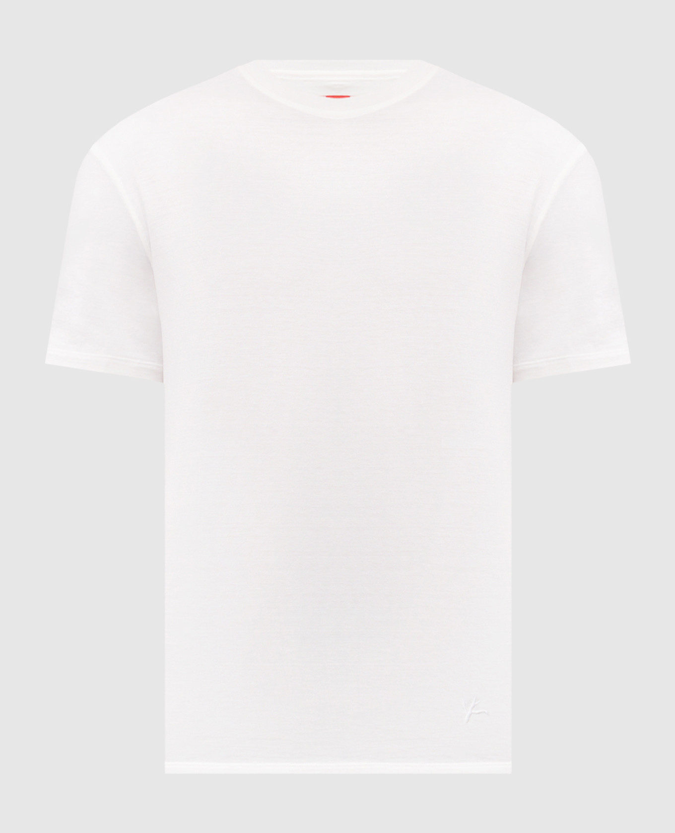 White T-shirt with silk