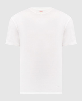 ISAIA White T-shirt with silk MCI154JP001