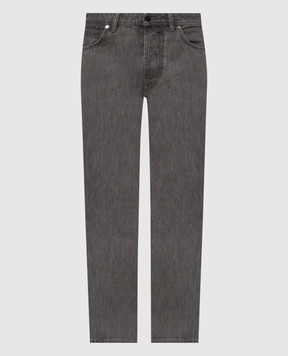 Stone Island Grey jeans with logo patch L2S14J100005S0J35