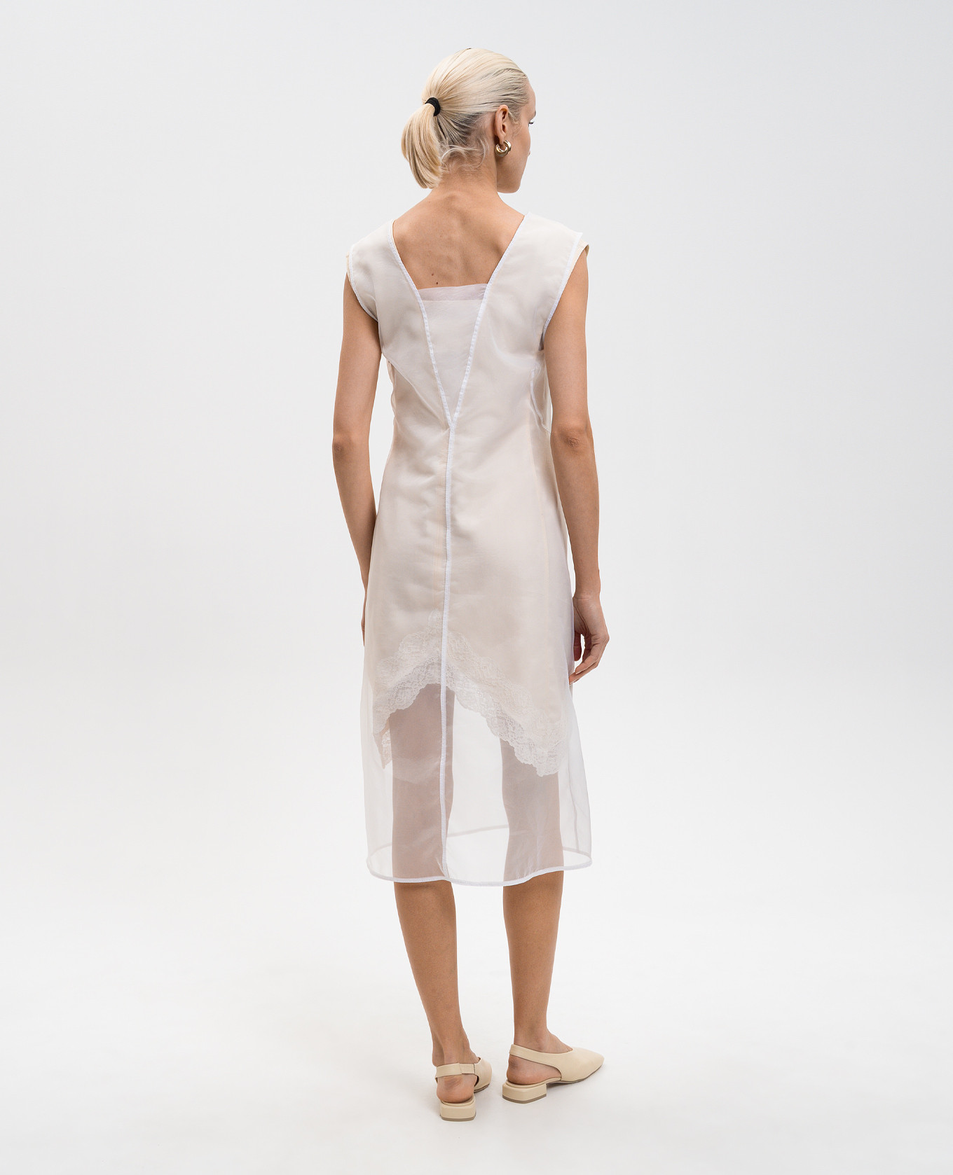 Beige wool dress Jil Sander 3