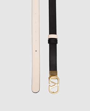 Valentino Reversible leather belt with emblem 8W2T0SU8IYR