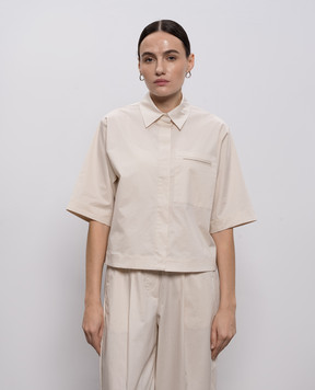 Peserico Beige shirt with monil chain A0685001979