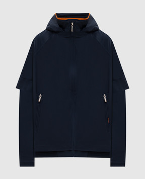 MooRER Blue windbreaker BELFRY with removable sleeves BELFRYG7