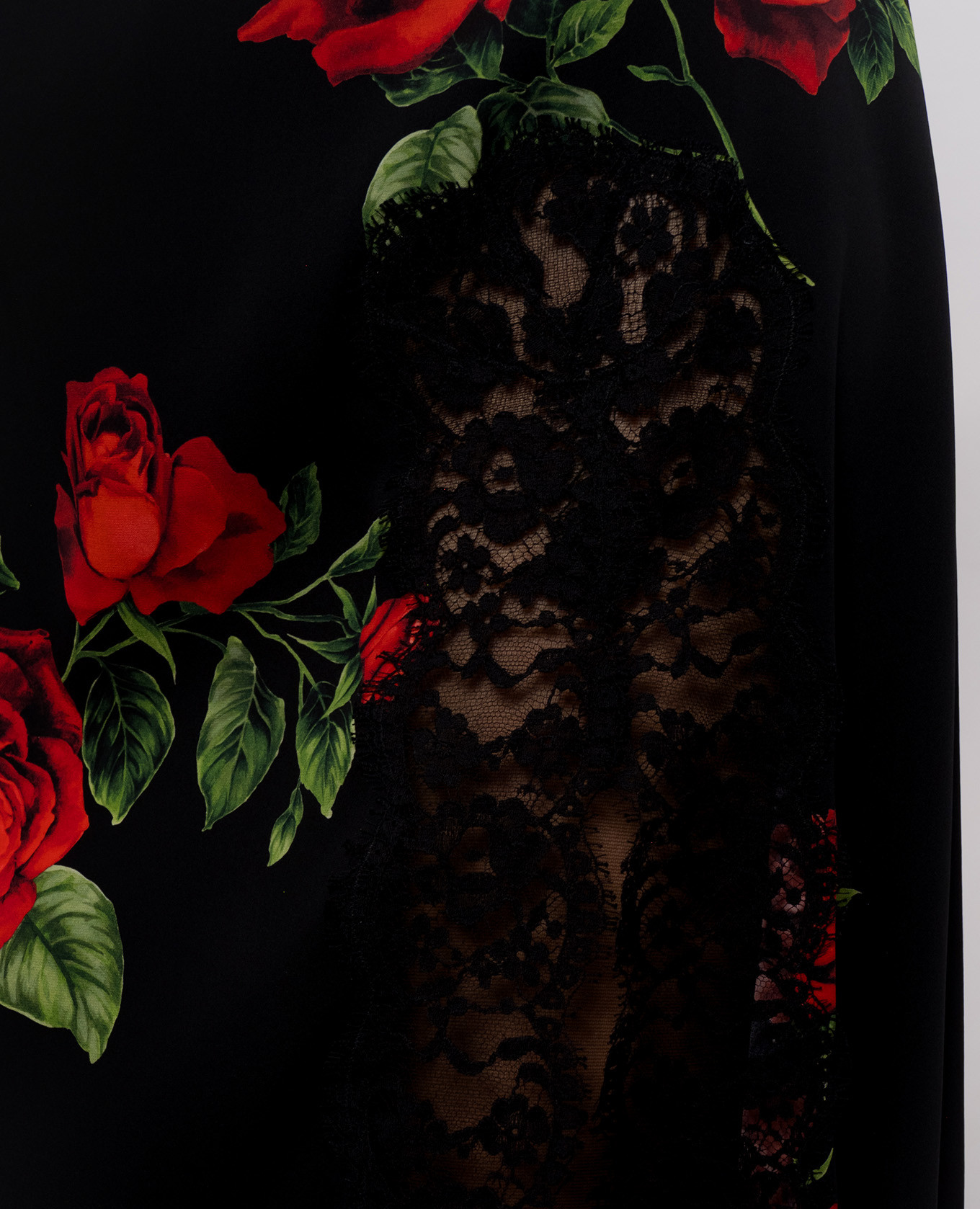 Black silk skirt with lace Dolce&Gabbana 4