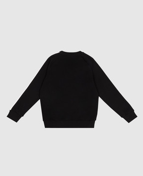 Balmain Children's black sweatshirt with logo BZ4I20Z31831214