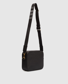 Thom Browne Black leather bag with logo UAG188AL0090