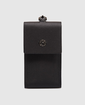 Stefano Ricci Black leather phone case PP450I1GUVH