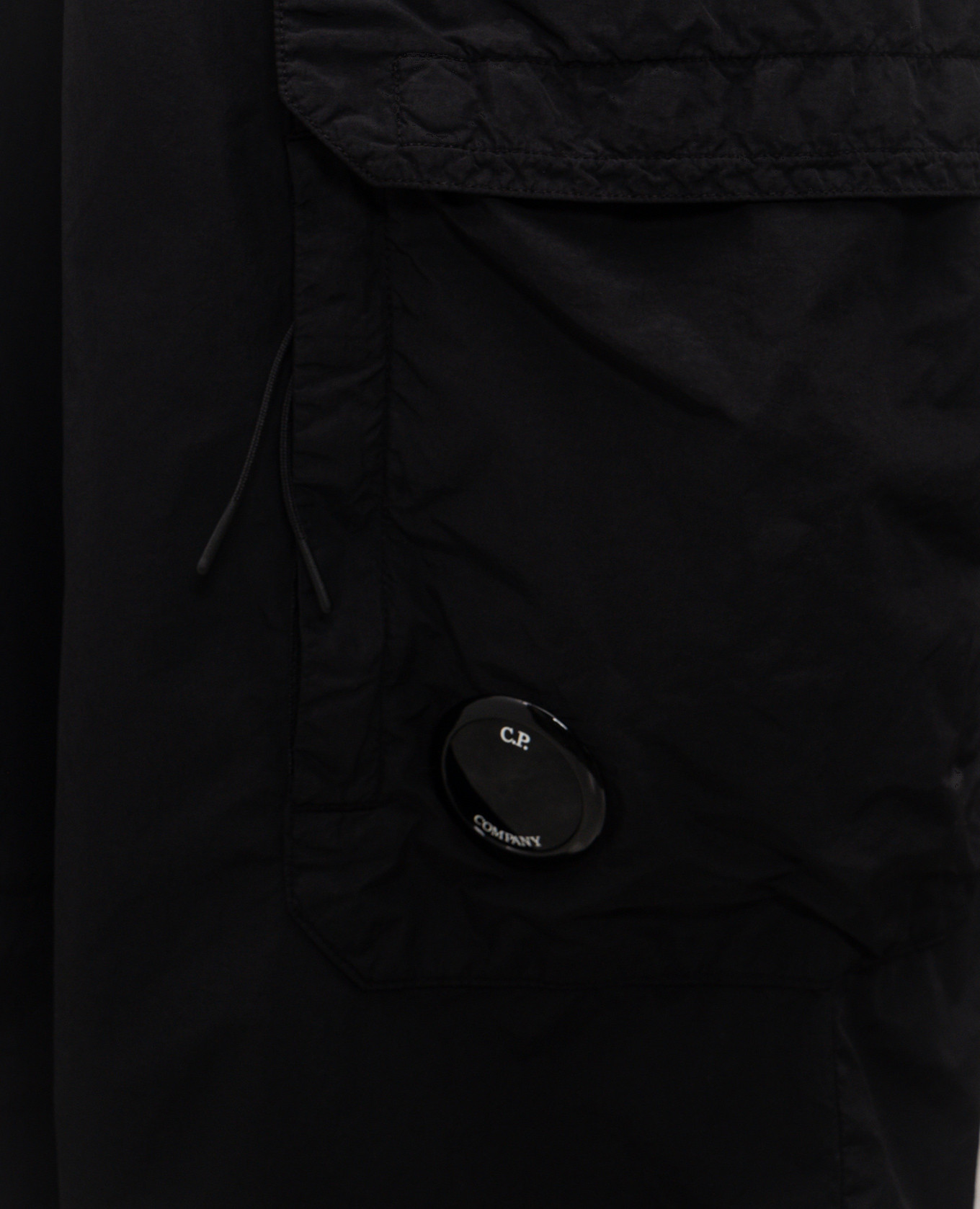 

Black cargo pants with logo patch C.P. Company