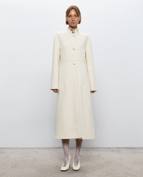 Valentino Ivory wool and cashmere coat 9B3CA8D06JA