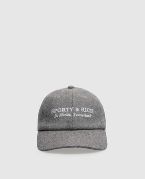 Sporty & Rich Gray cap with wool AC08082326GY34