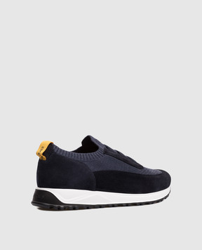 Doucal's Blue combination sneakers with logo DU3318SYDNPZ846