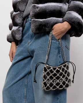 Off-White Black leather bag with crystals OWWNN25F26LT01