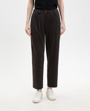 Marco Pescarolo Brown wool pants Zeza ZEZAD53Y19