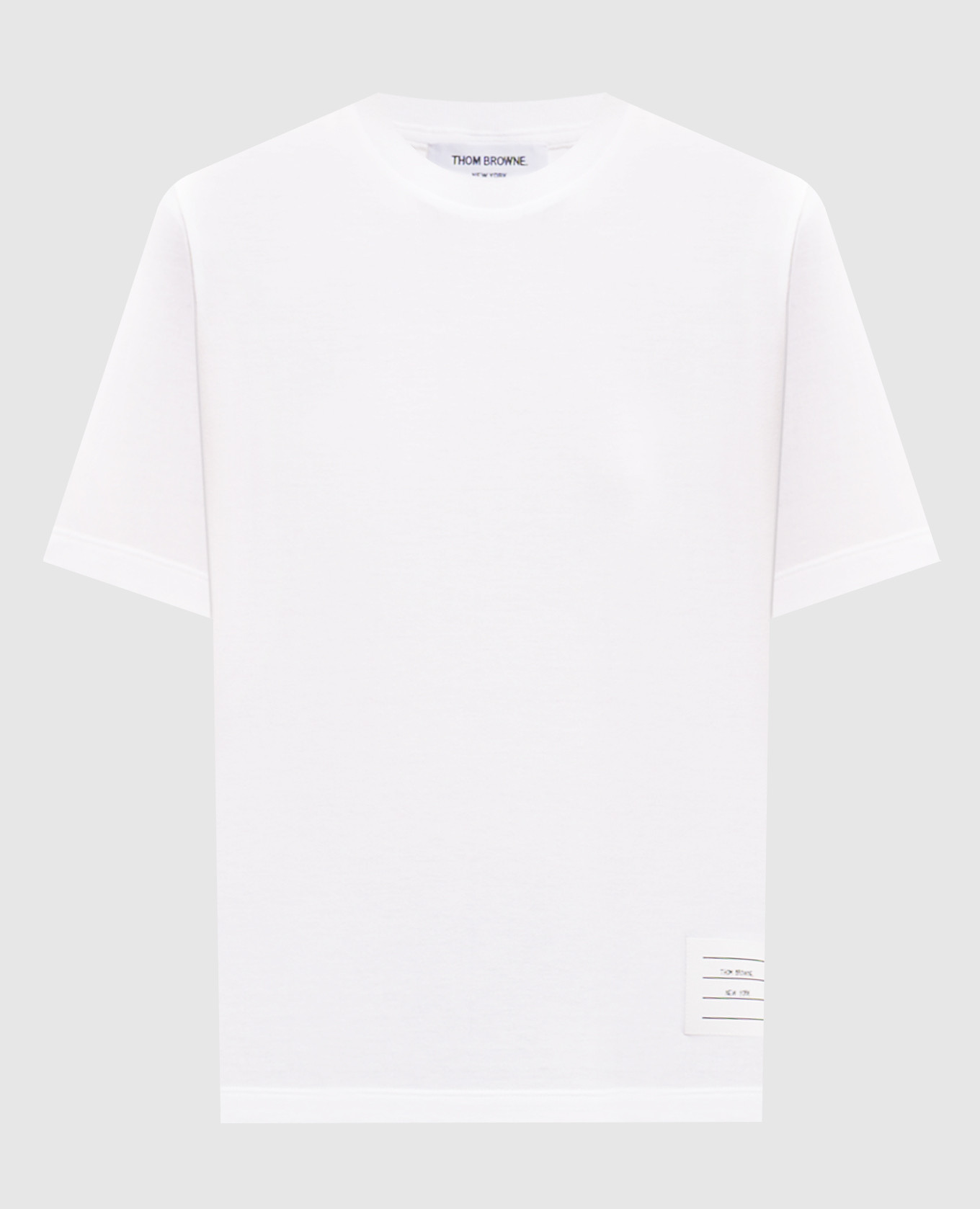 White T-shirt with a patch