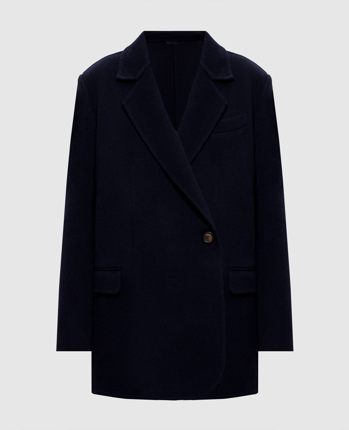 

Blue double-breasted wool and cashmere coat Brunello Cucinelli