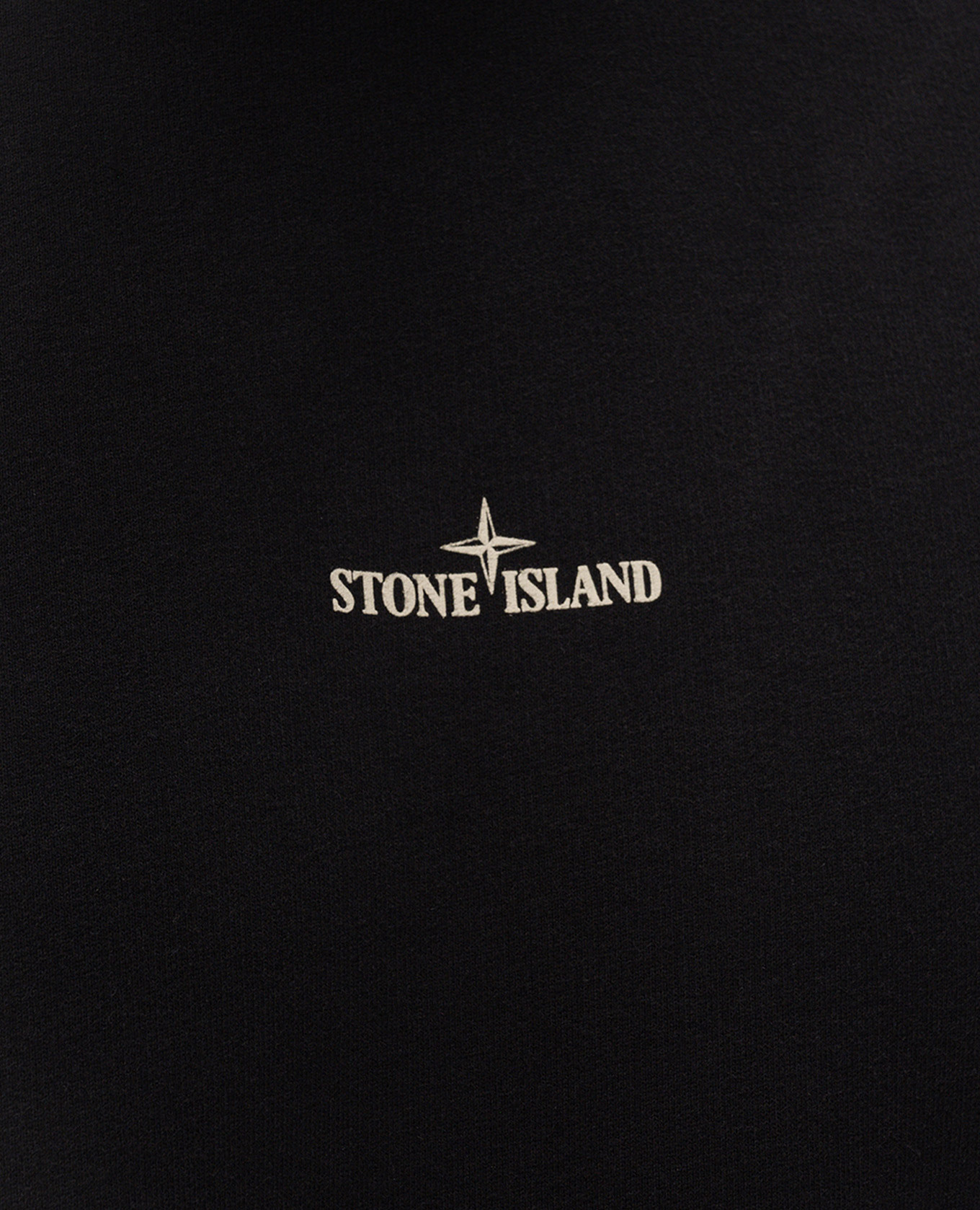 Black sweatshirt with logo print Stone Island 5