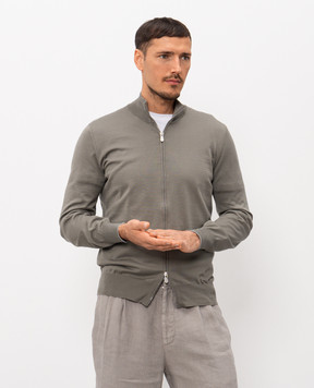 Brunello Cucinelli Khaki cardigan M2900106