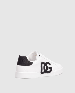 Dolce&Gabbana White leather sneakers with logo CS2395A0137
