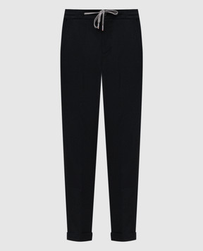 Marco Pescarolo Black wool and silk pants CARACCIOLO5322