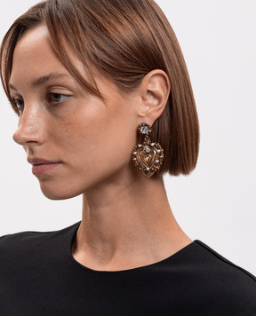 CelesteG Gold earrings with crystals 1593