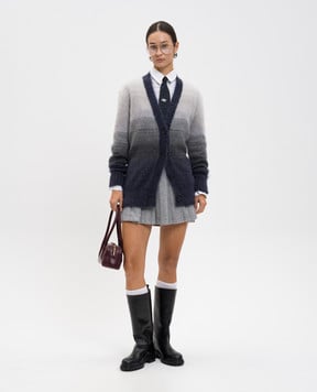 Off-White Grey wool cardigan with print 2HB04KF25KNI001