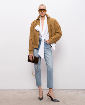 Saint Laurent Blue jeans with a worn effect 813269Y35AQ