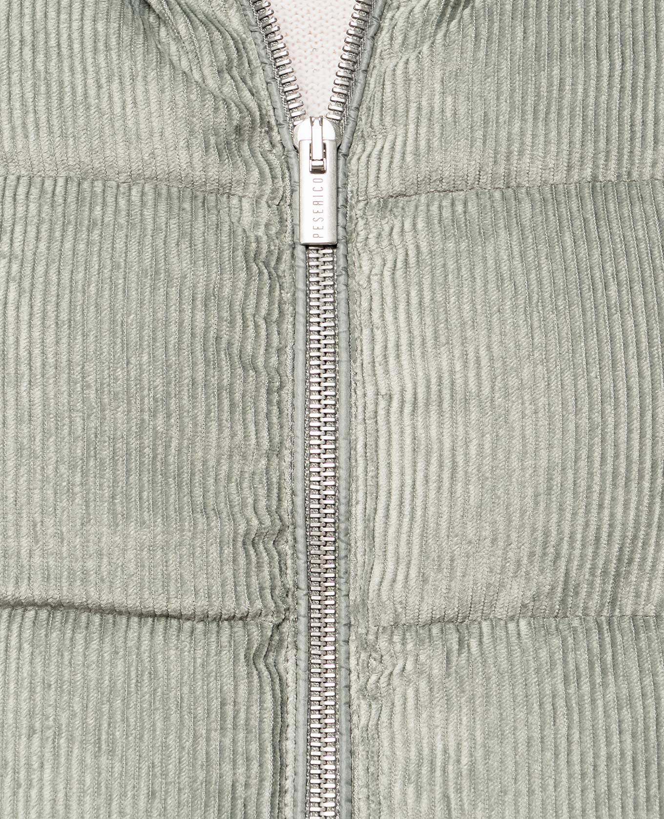 Green corduroy down vest Peserico 5