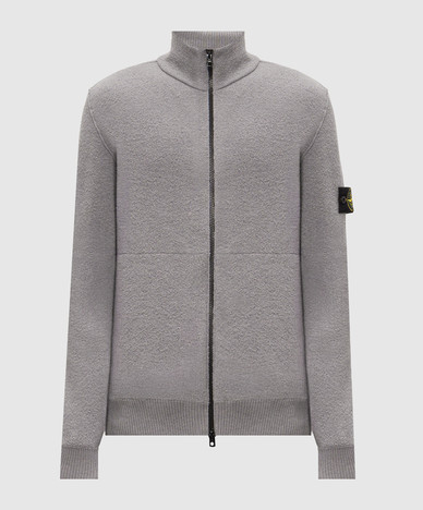 Gray wool cardigan