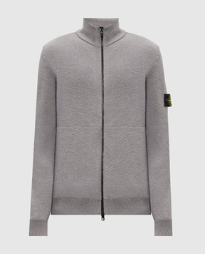 Stone Island Gray wool cardigan L2S155100012S01C4