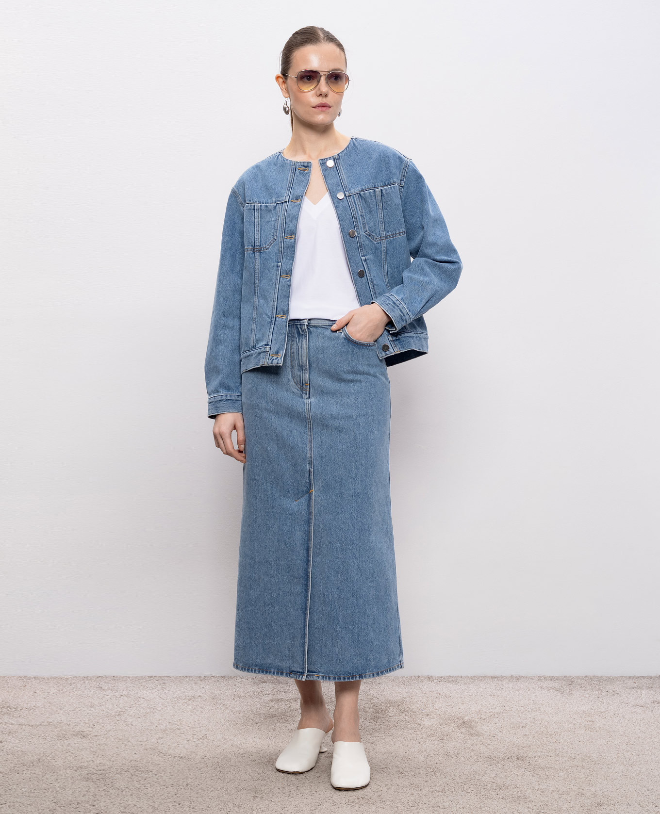 Blue denim skirt RONA Loulou de Saison 2