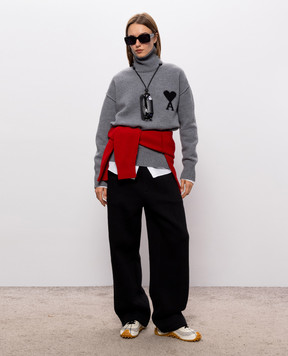Ami Paris Gray wool sweater UKS839018
