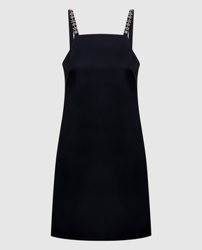 Twinset Black mini dress with crystals 261TP2411