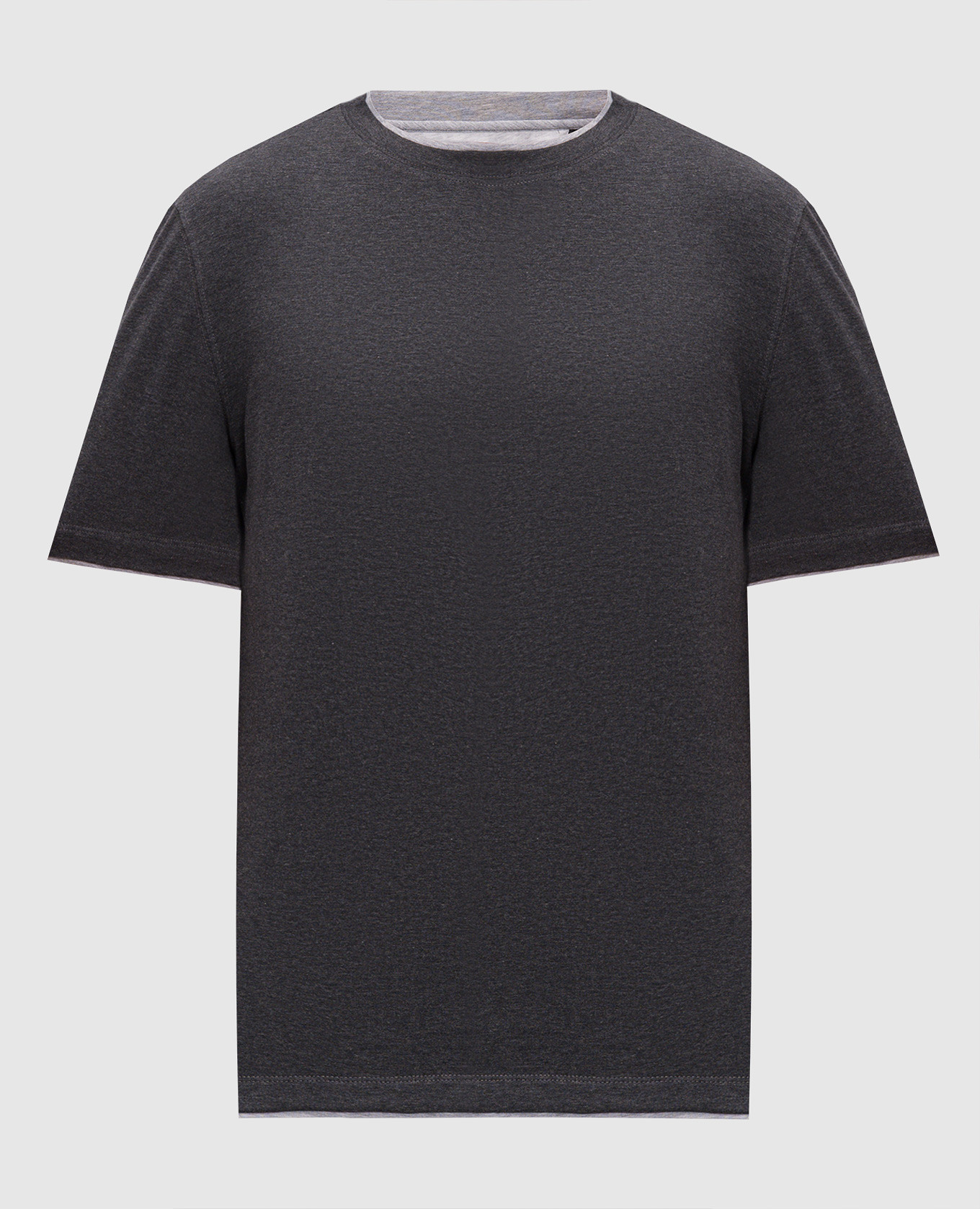 Dark grey layered t-shirt