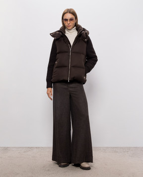 MooRER Brown GHIARA wool and cashmere down jacket GHIARALS9