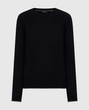 Peserico Blue wool and cashmere sweater R59564F079Z470