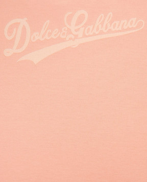 Dolce&Gabbana Children's pink T-shirt with logo L5JTQGG7PWI26