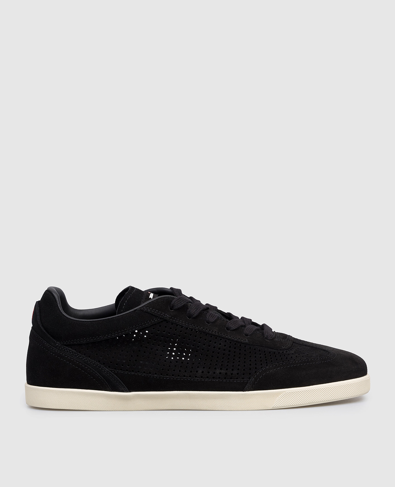 

Black suede sneakers with perforations Kiton
