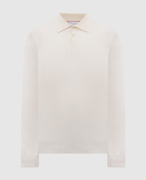 Brunello Cucinelli Ivory cashmere polo M2200295