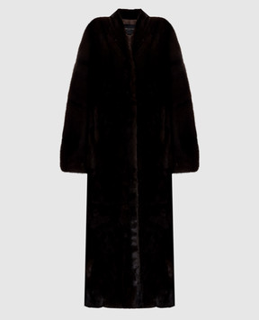 Elpidio Loffredo Dark brown mink fur coat VIS021AN20