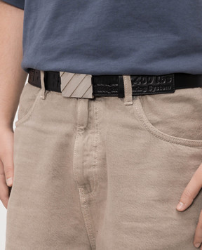 Off-White Black leather belt OMRB14JC99LEA001