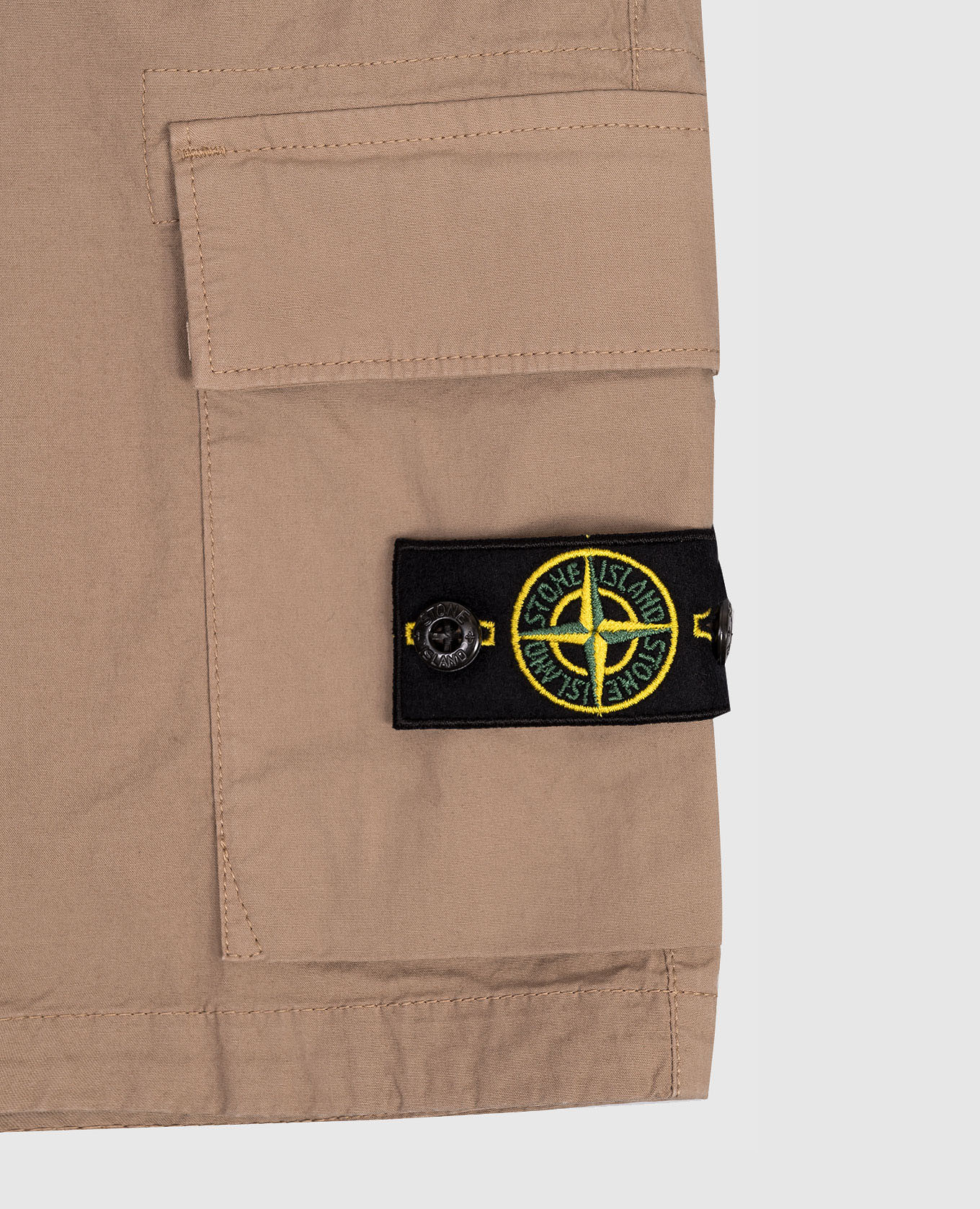 

Children's brown shorts with logo patch Stone Island