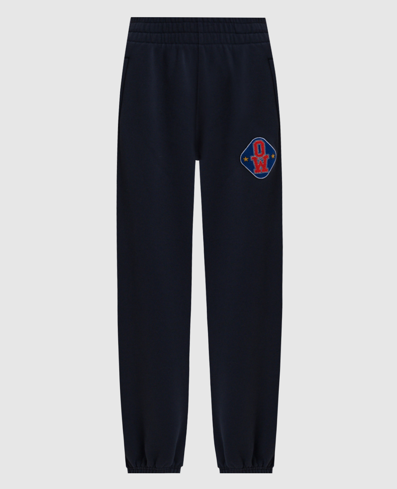 Pantalon de jogging bleu avec écusson logo