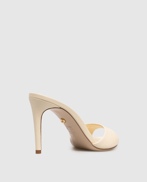 Babe Pay Pls Beige leather mules 205804KO